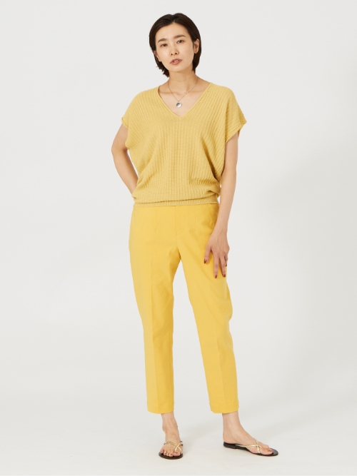 summer knit × high waist pants 1