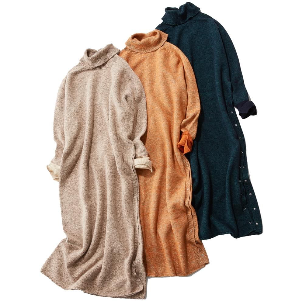 boussole×qualiteニットワンピース