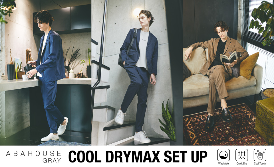 セットアップ対応】COOL DRYMAX ジャケット｜ABAHOUSE GRAY