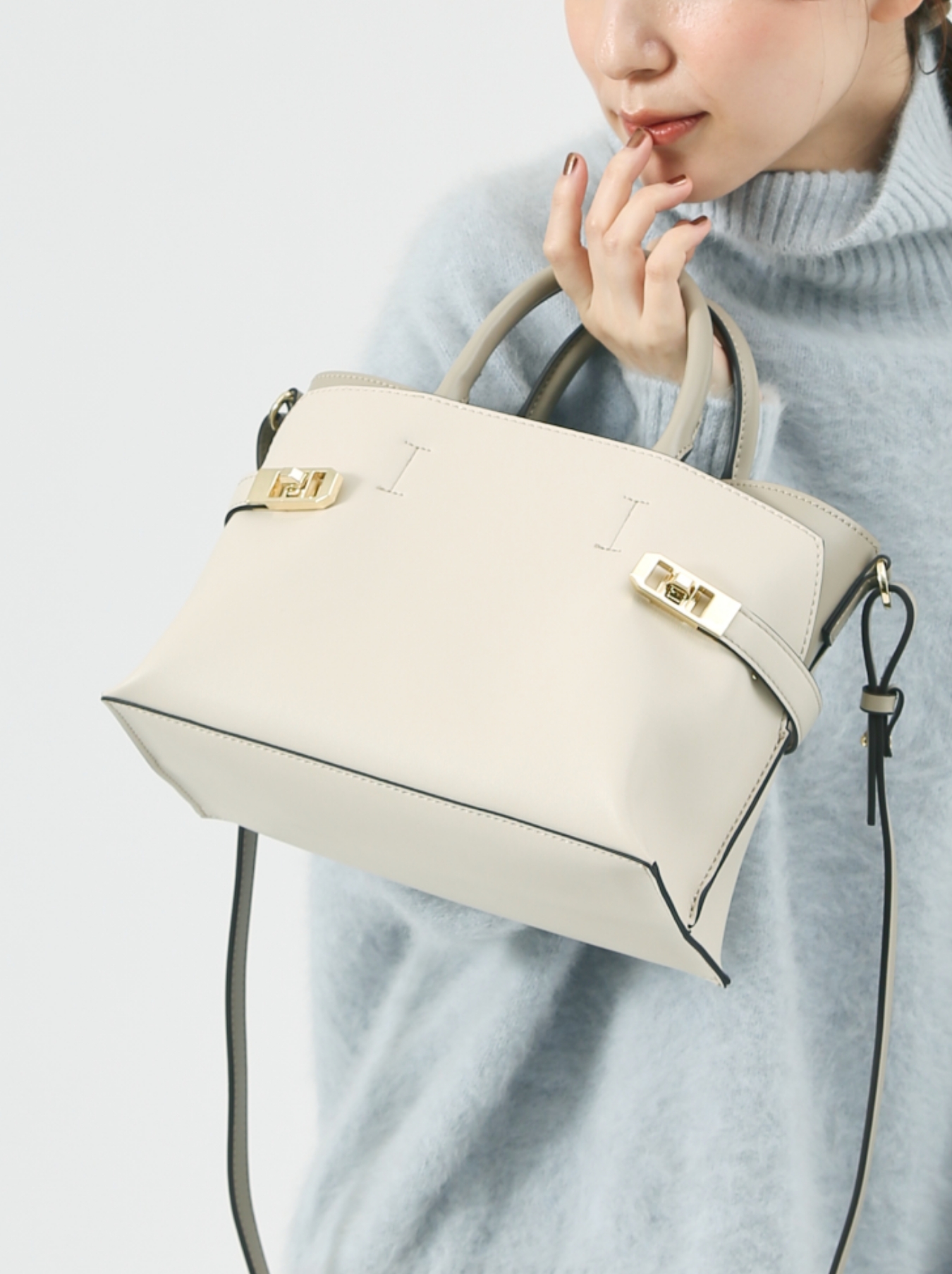 とても人気♥デイリー＆ハンドバッグ★24_512 Smiley テープハンドルリネン2WAYト－トバッグ】 ¥6,990+税