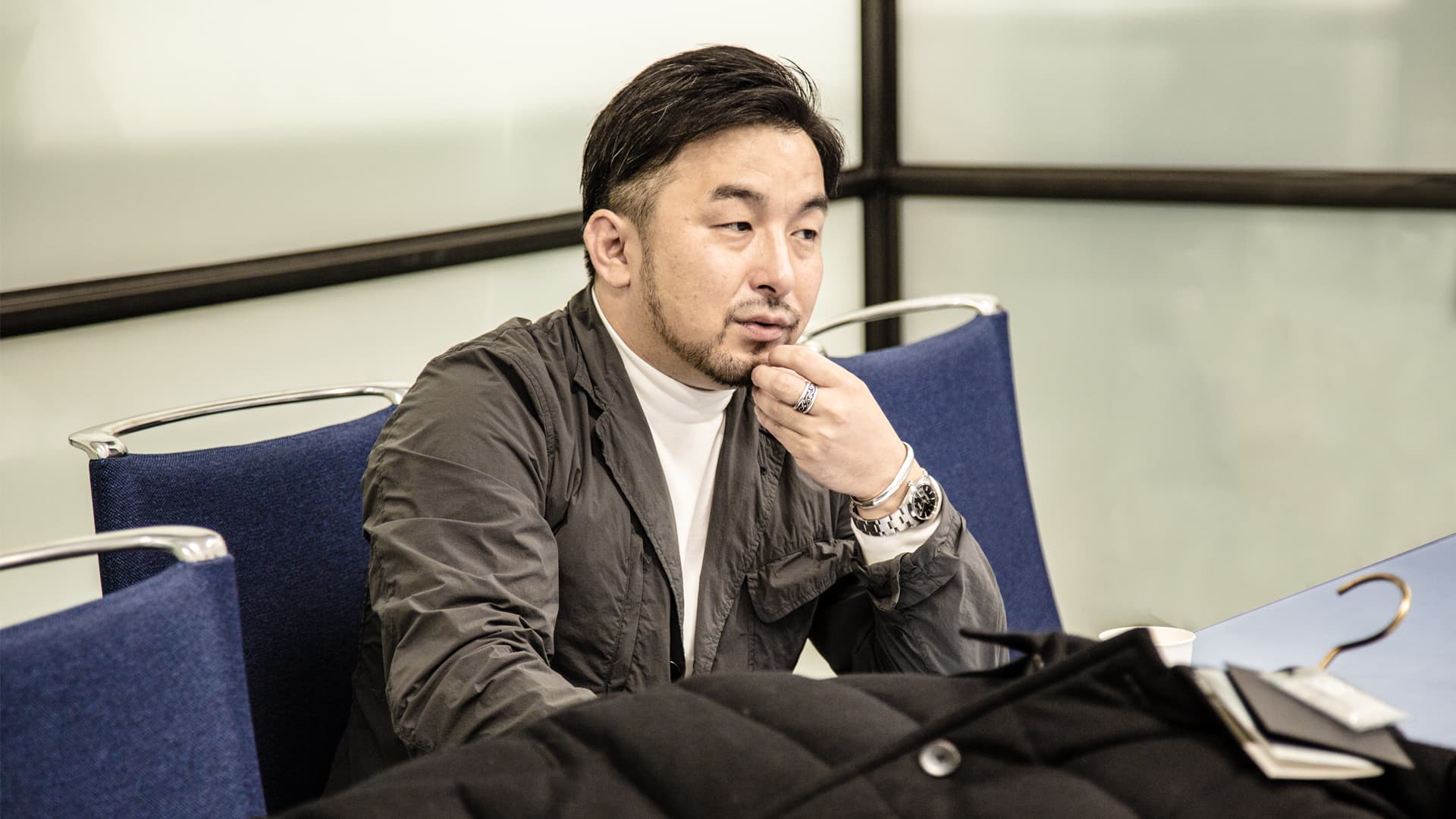 INTERVIEW KWD撚り杢ジョーゼット ダウンコート