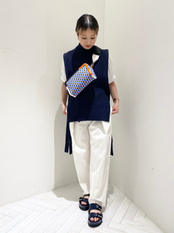 【3.1 Phillip Lim】White×Navy Outfit