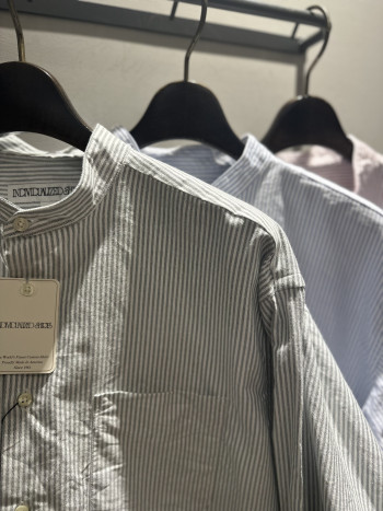 Individualized shirts】ABAHOUSE別注 オーバーサイズ バンドカラー