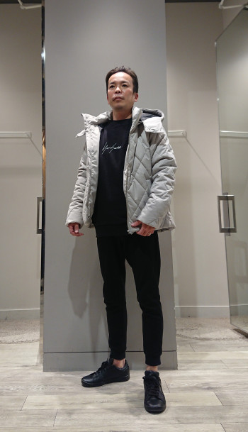 2WAY】ダイヤ柄 中綿 フード ブルゾン|OUTLET (MEN'S) / アウトレット 2WAY】ダイヤ柄 中綿 フード ブルゾン|OUTLET (MEN'S) / アウトレット