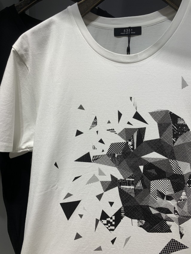 【ブラック】エイプグラフィックデザイン半袖Tシャツ